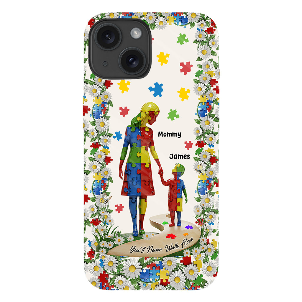You'll Never Walk Alone - Personalized Autism Awareness Full Print Phone Case