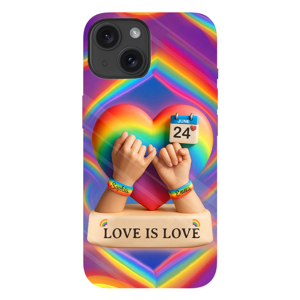 Love Is Love - Personalized LGBT Support Full Print Phone Case
