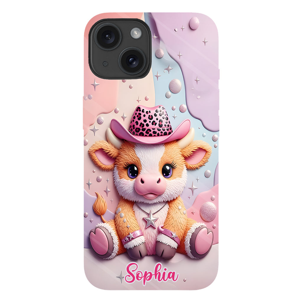 Adorable Highland Cow - Personalized Highland Cow Full Print Phone Case