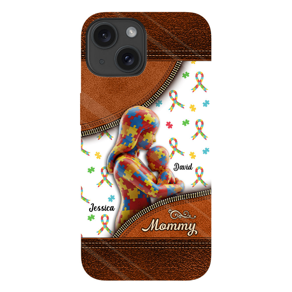 The Love Of A Mother - Personalized Autism Awareness Full Print Phone Case