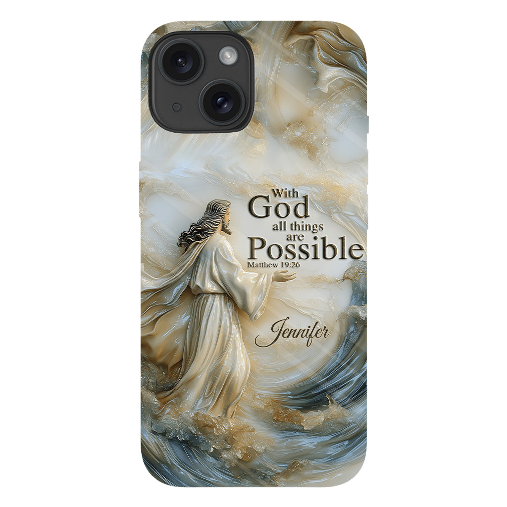 With God - Personalized Christian Full Print Phone Case
