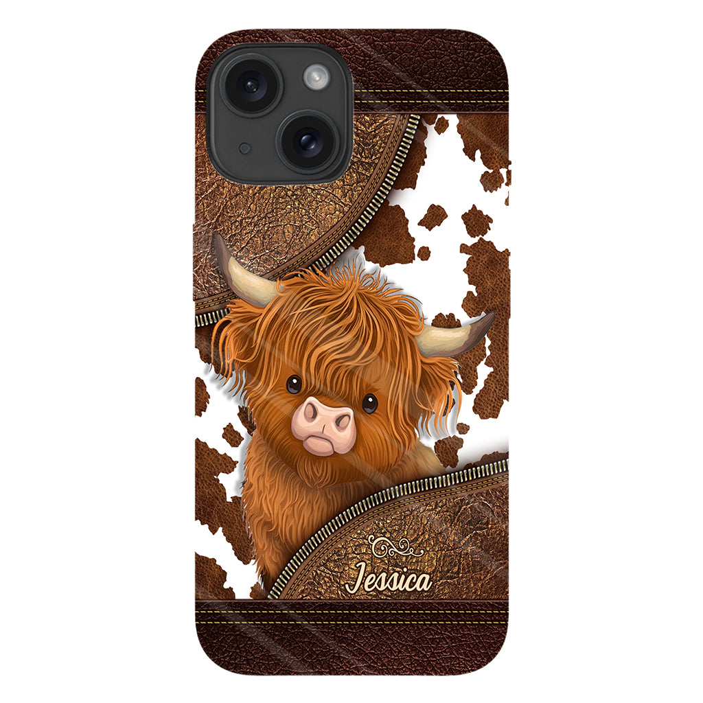 Just A Girl Who Loves Highland Cow - Personalized Full Print Phone Case
