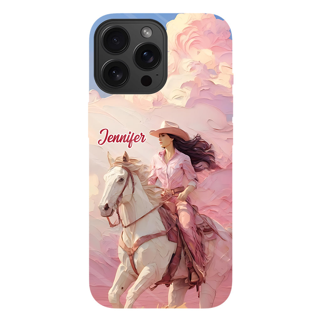 Pink Cowgirl - Personalized Cowgirl Full Print Phone Case