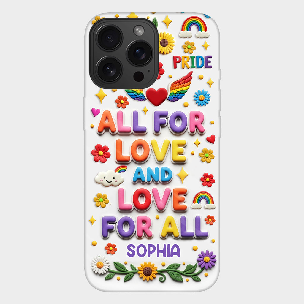 All For Love And Love For All - Personalized LGBT Support Full Print Phone Case
