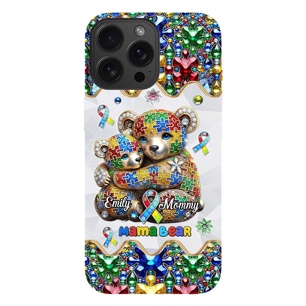 Mama Bear - Personalized Autism Awareness Full Print Phone Case