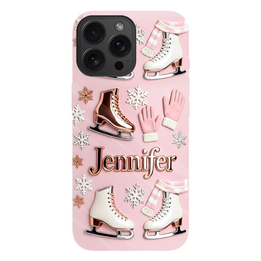 Ice Skating Makes Me Happy - Personalized Ice Skating Full Print Phone Case