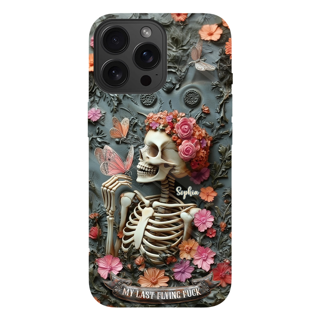 My Last Flying F*ck - Personalized Skull Full Print Phone Case