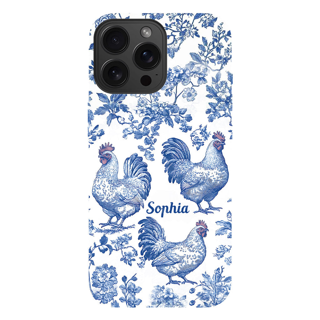 Chicken Toile de Jouy - Personalized Chicken Full Print Phone Case