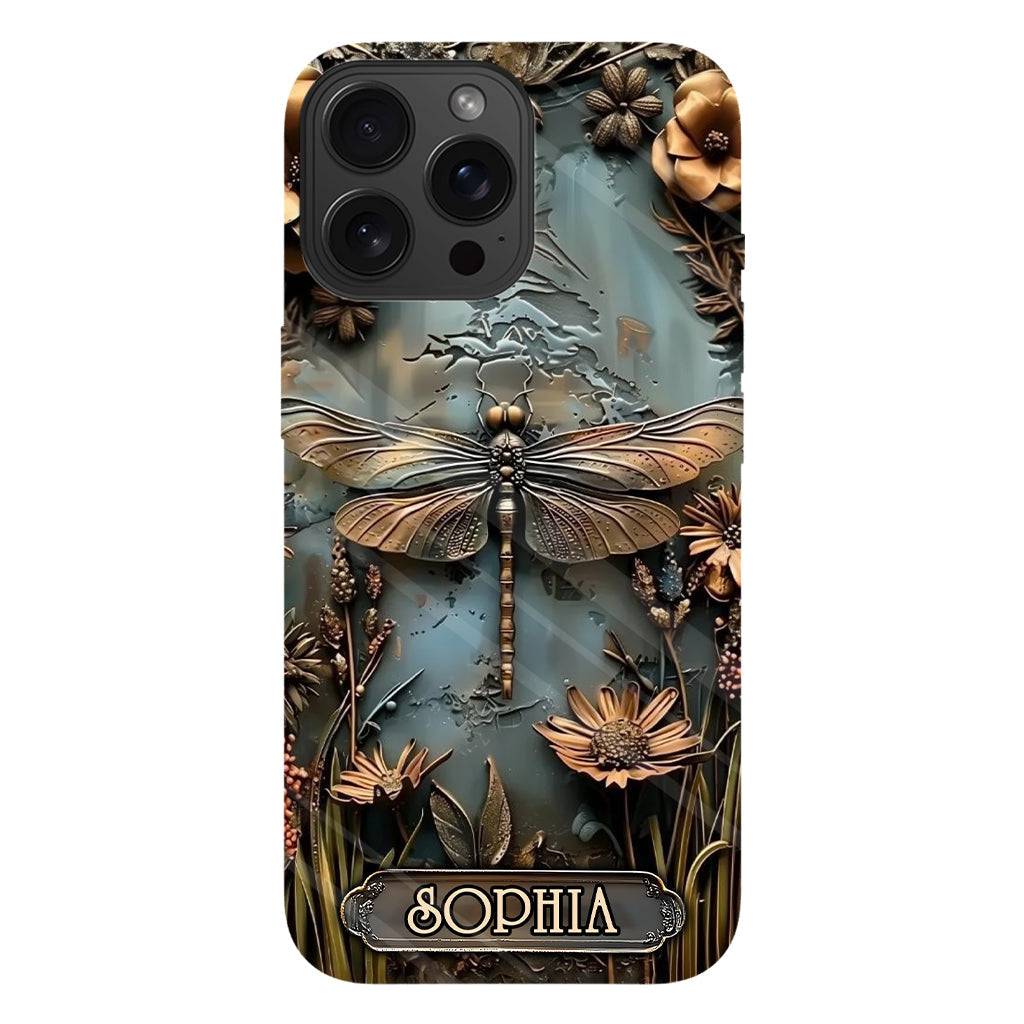 Beautiful Drafgonfly, Butterfly, Hummingbird - Personalized Gardening Full Print Phone Case
