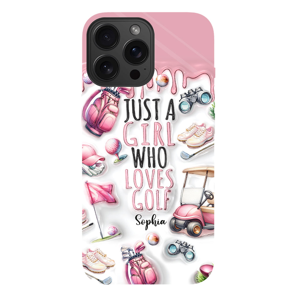 Just A Girl Who Loves Golf - Personalized Golf Full Print Phone Case
