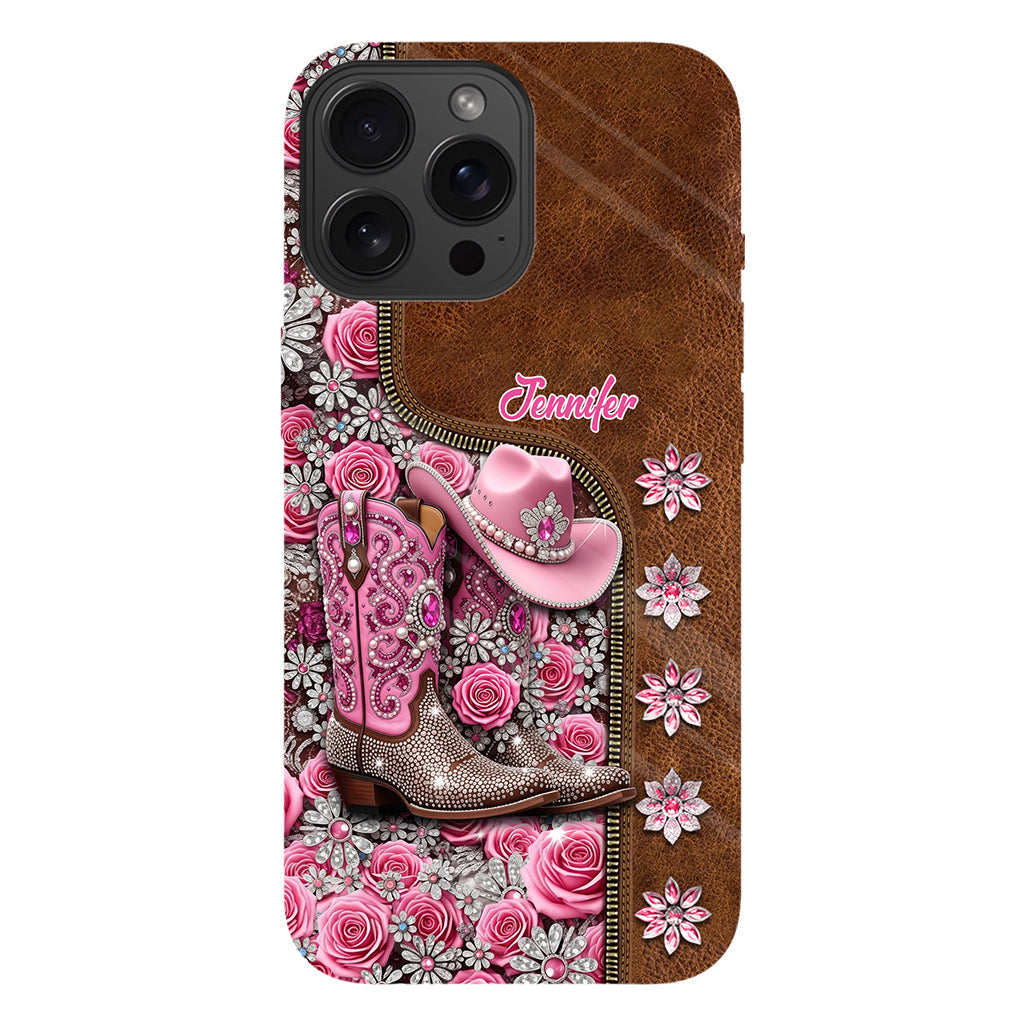 Beautiful Cowgirl Boots - Personalized Cowgirl Full Print Phone Case