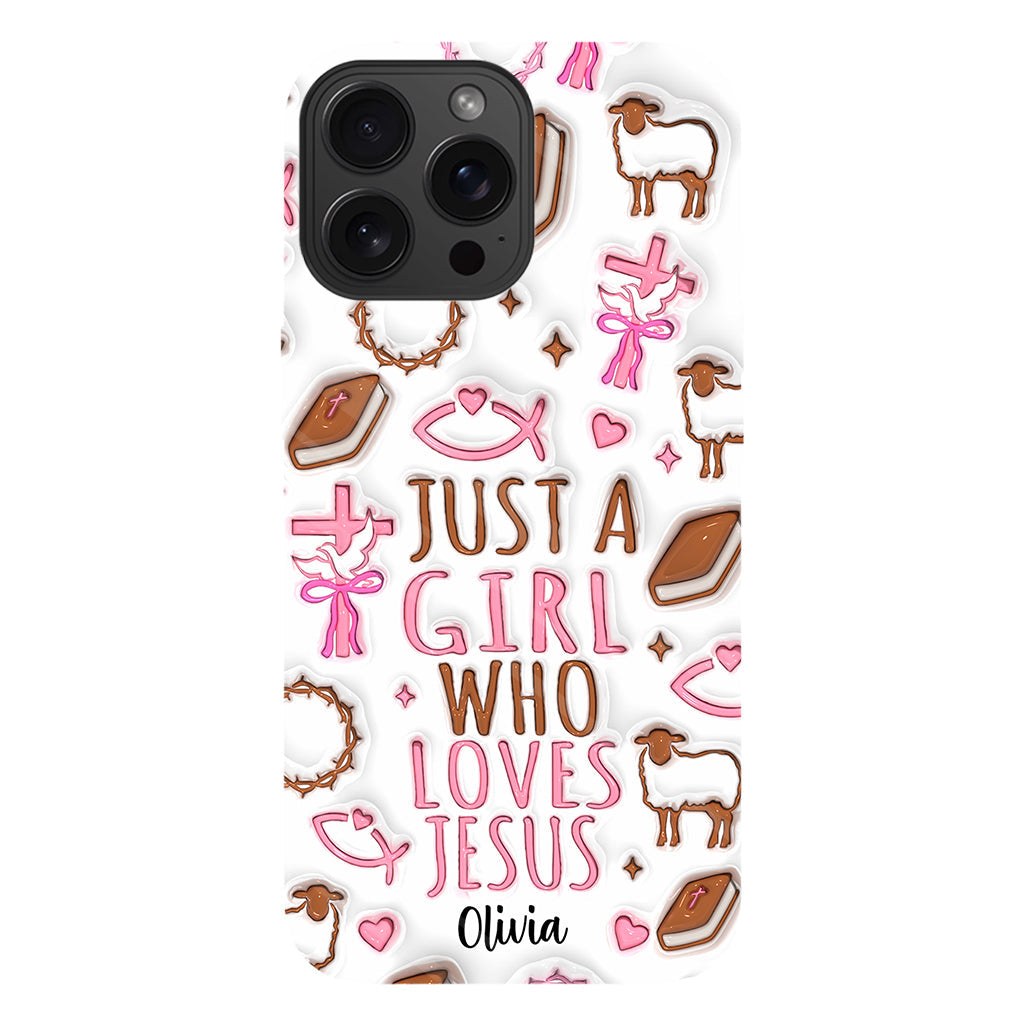 Just A Girl Who Loves Jesus - Personalized Christian Full Print Phone Case