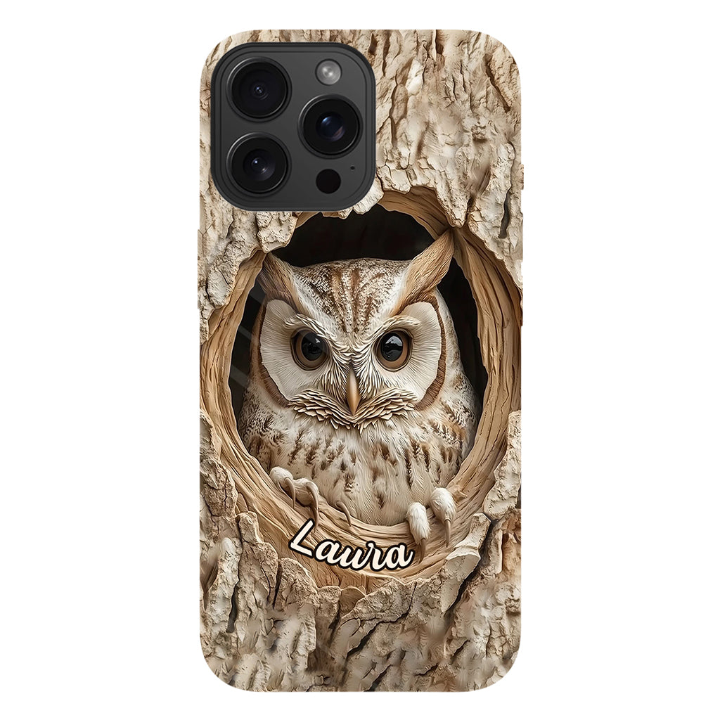 Hollow Watcher - Personalized Owl Full Print Phone Case
