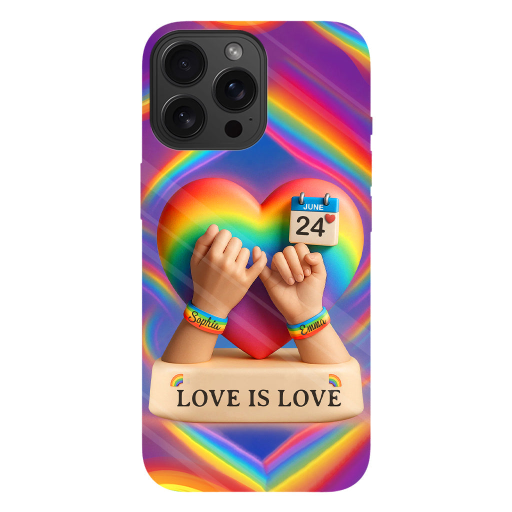 Love Is Love - Personalized LGBT Support Full Print Phone Case