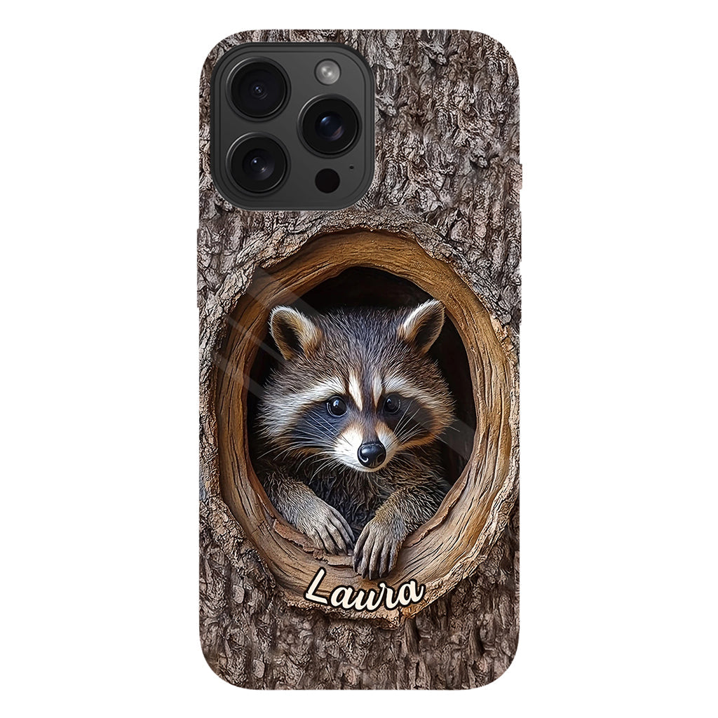 Adorable Raccoon - Personalized Raccoon Full Print Phone Case