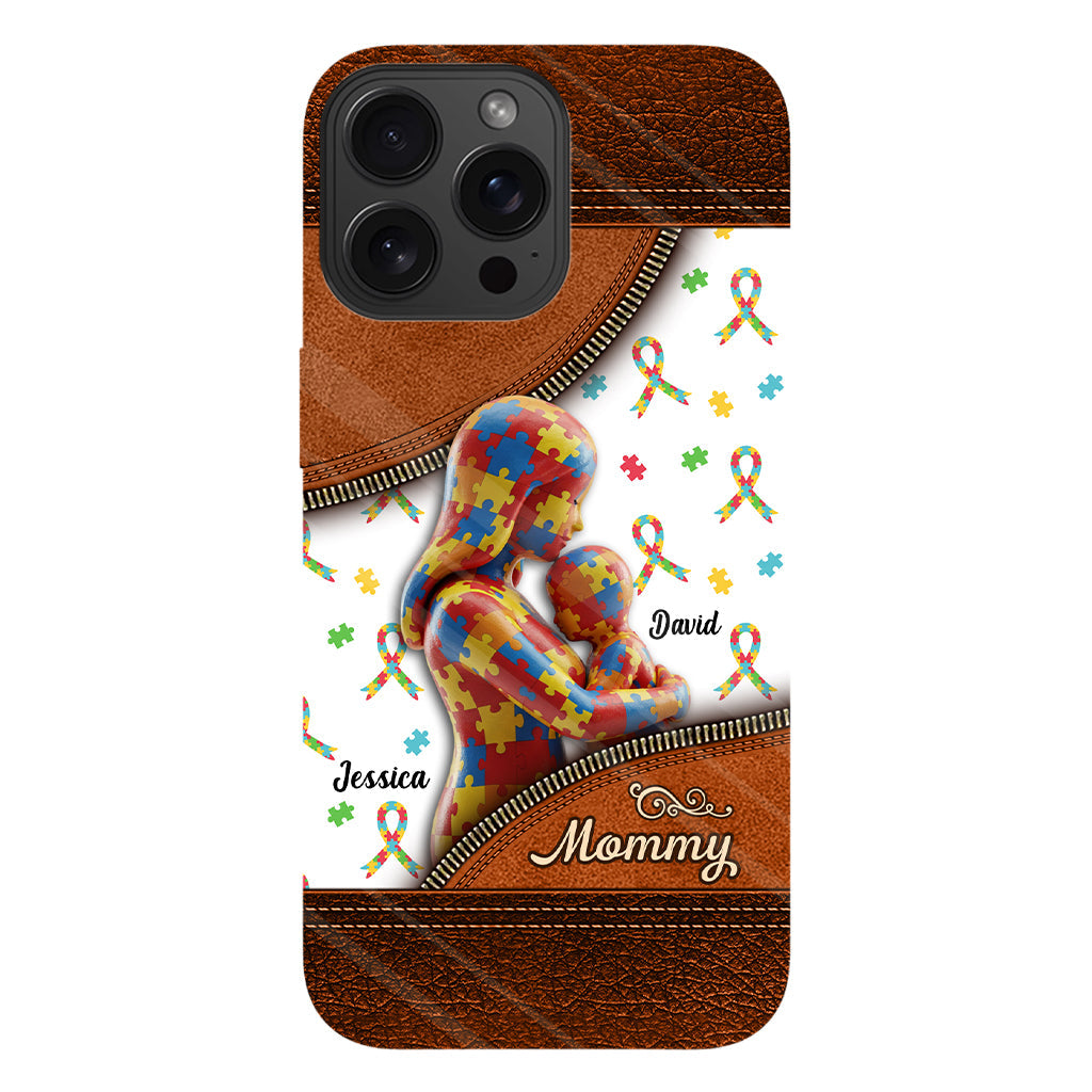 The Love Of A Mother - Personalized Autism Awareness Full Print Phone Case