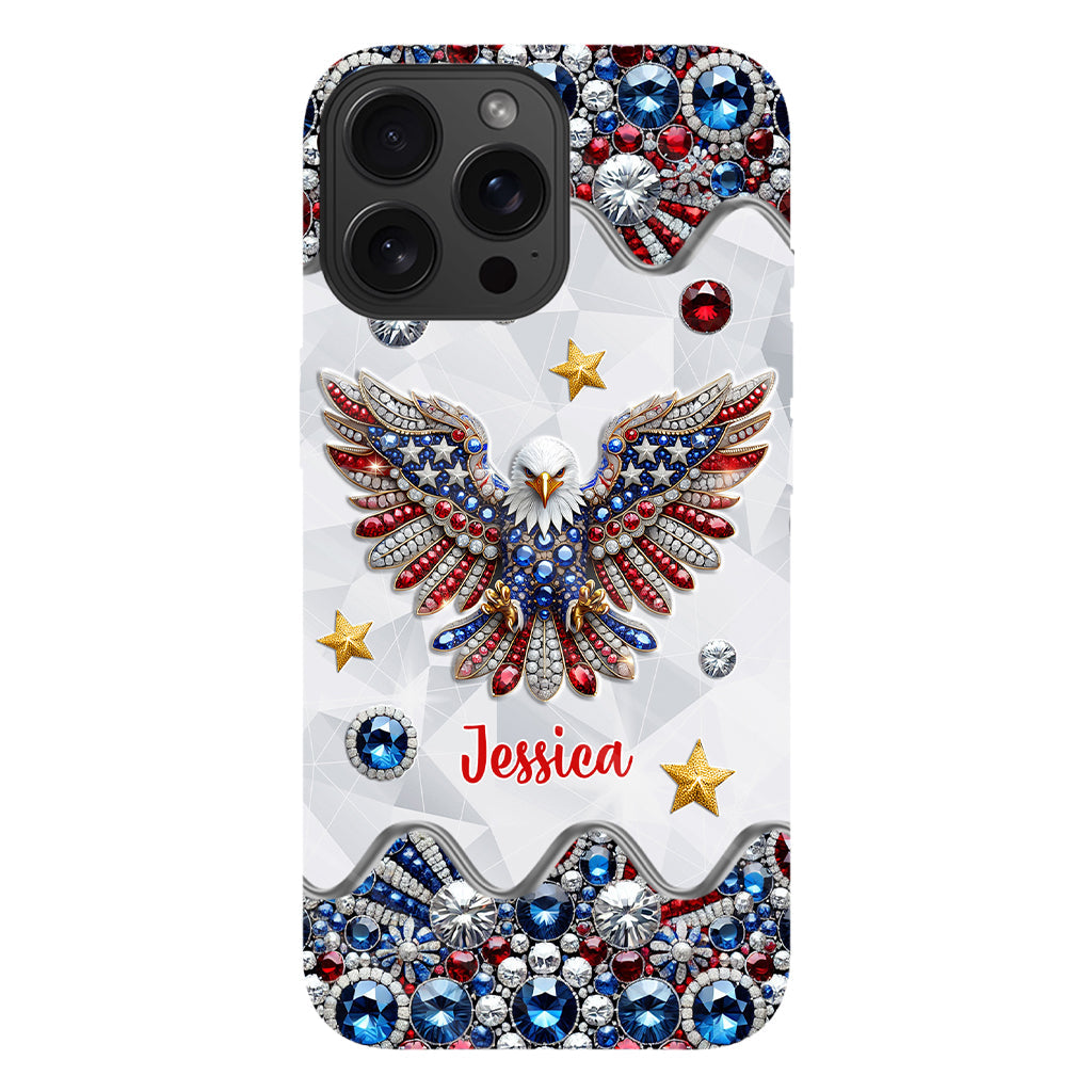 Patriotic Eagle - Personalized Bald Eagle Full Print Phone Case