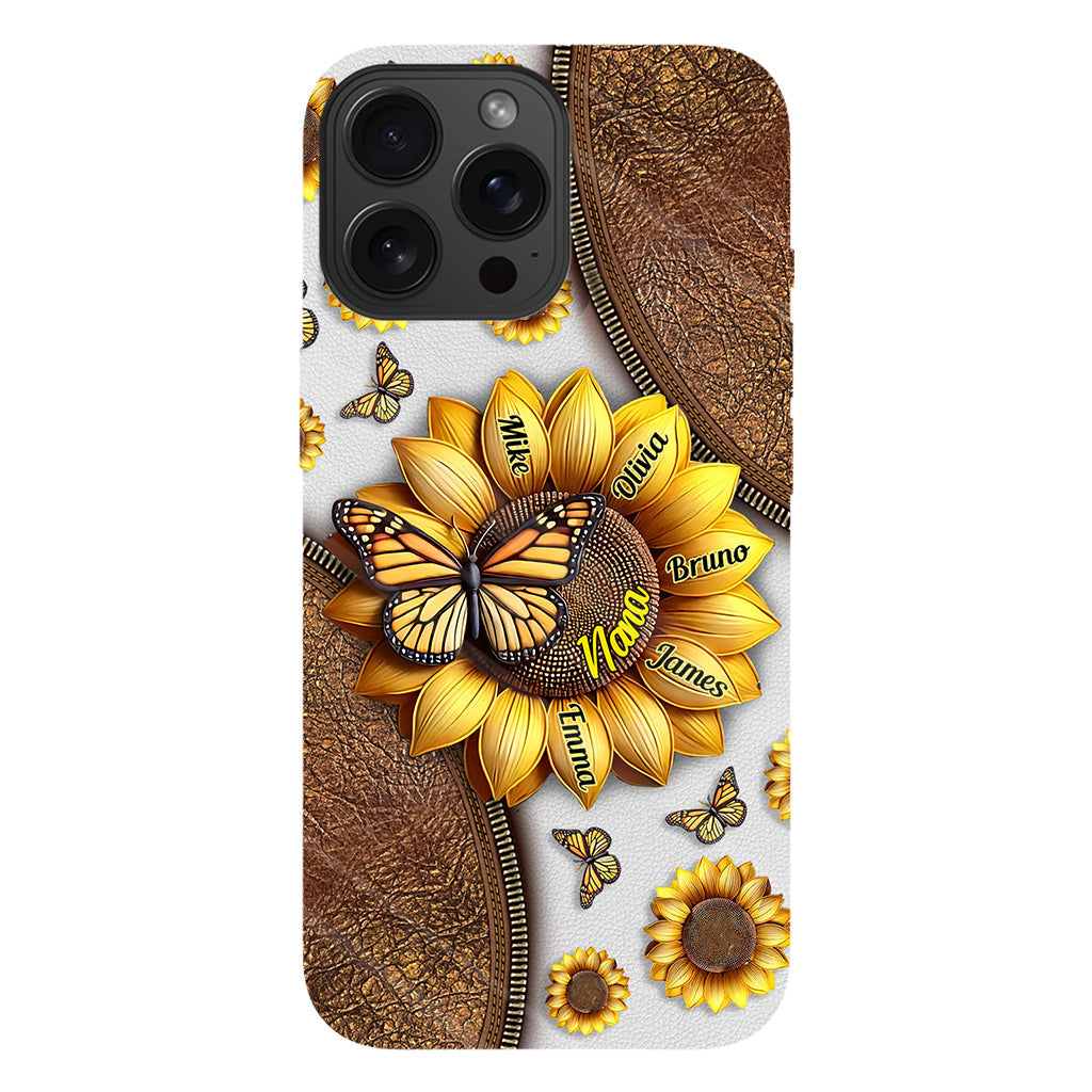 Sunflower Gift For Grandma Mom - Personalized Grandma Full Print Phone Case