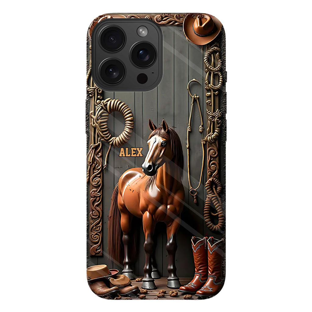 Love Horses - Personalized Horse Full Print Phone Case