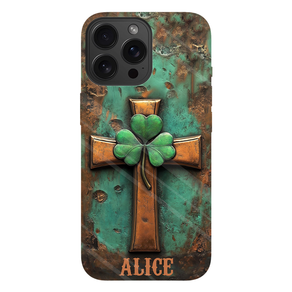 Vintage Irish Cross - Personalized Saint Patrick's Day Full Print Phone Case