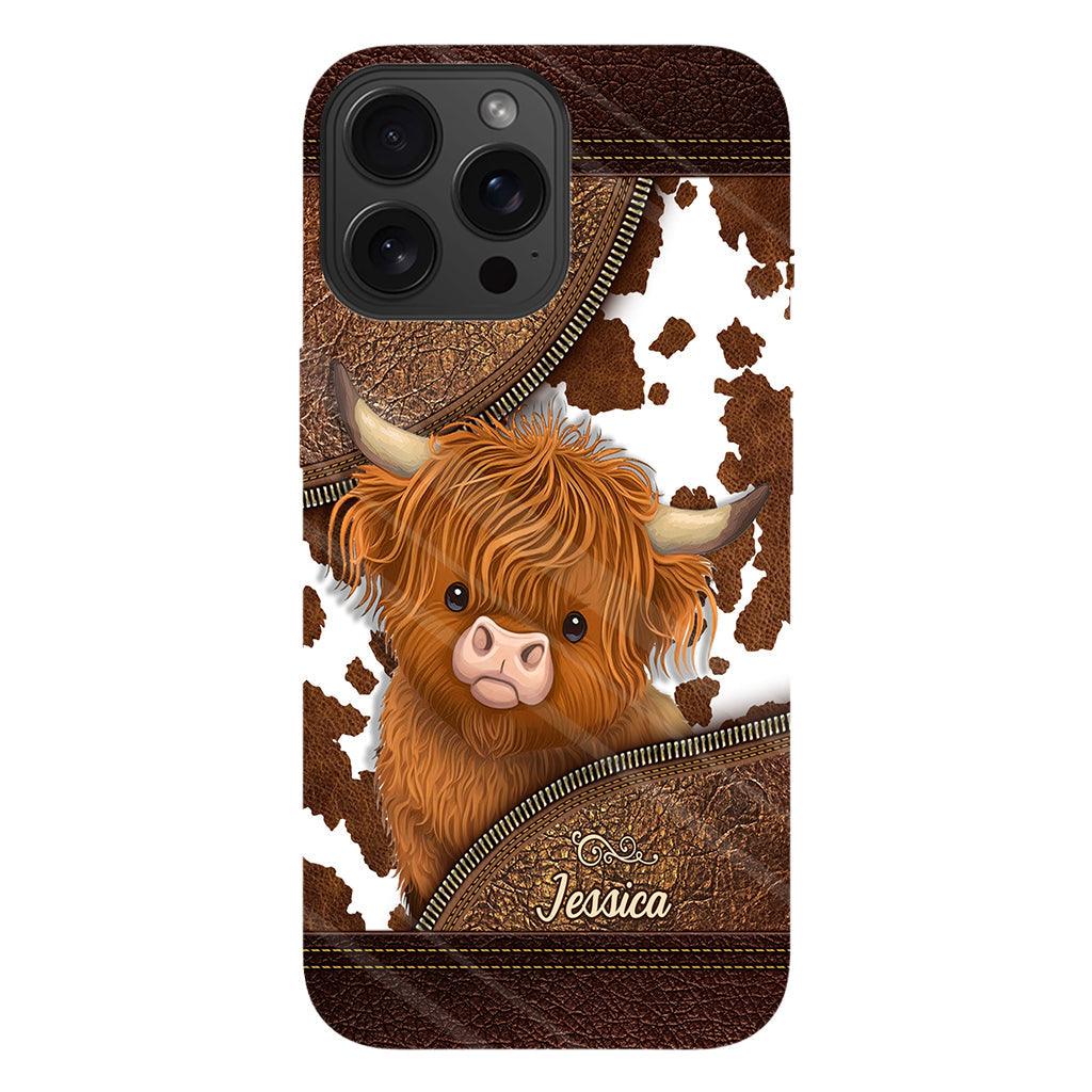 Just A Girl Who Loves Highland Cow - Personalized Full Print Phone Case