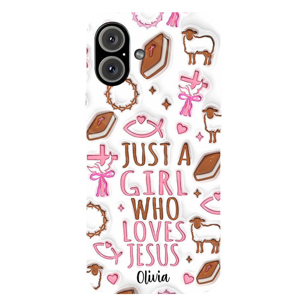 Just A Girl Who Loves Jesus - Personalized Christian Full Print Phone Case