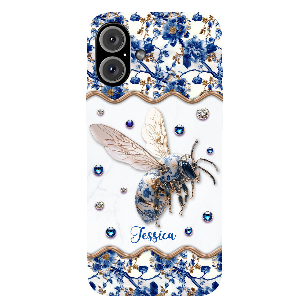 Bee Toile de Jouy - Personalized Bee Full Print Phone Case