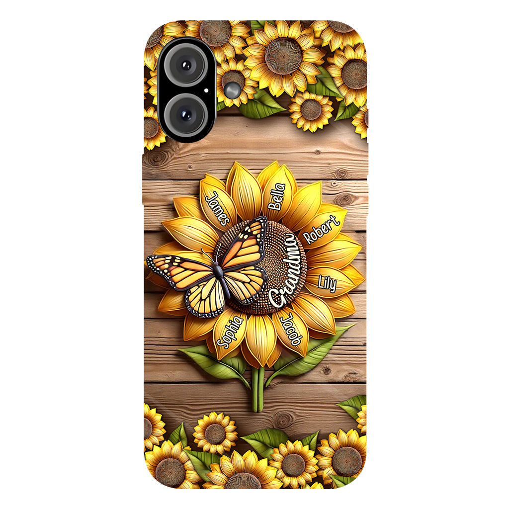 You Are My Sunshine Grandma Mom - Personalized Grandma Full Print Phone Case