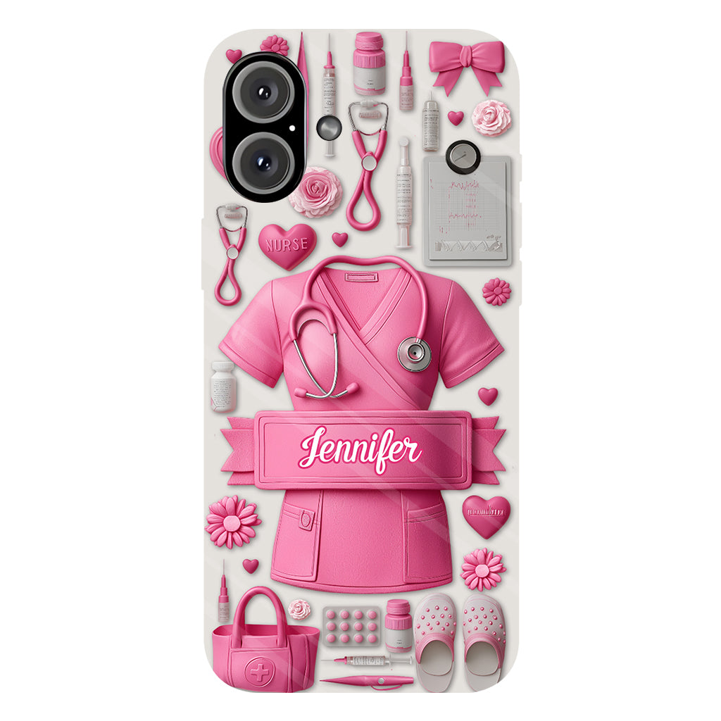Nursing Is A Work Of Heart - Personalized Nurse Full Print Phone Case
