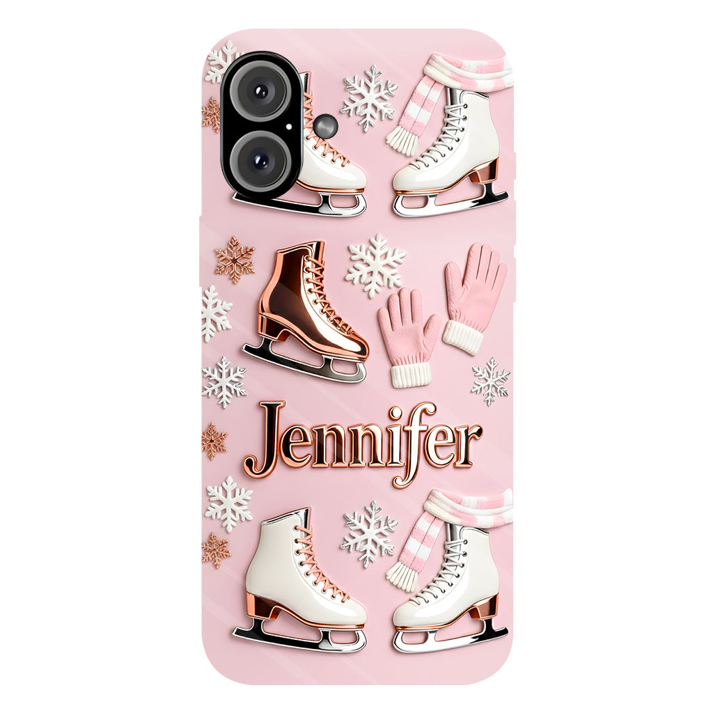 Ice Skating Makes Me Happy - Personalized Ice Skating Full Print Phone Case