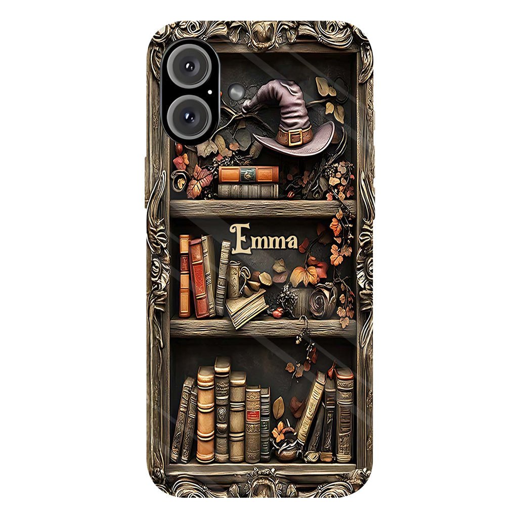 Hat And Books - Personalized Witch Full Print Phone Case