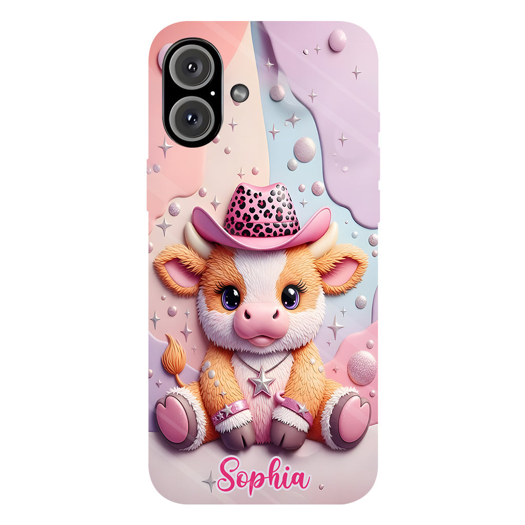 Adorable Highland Cow - Personalized Highland Cow Full Print Phone Case