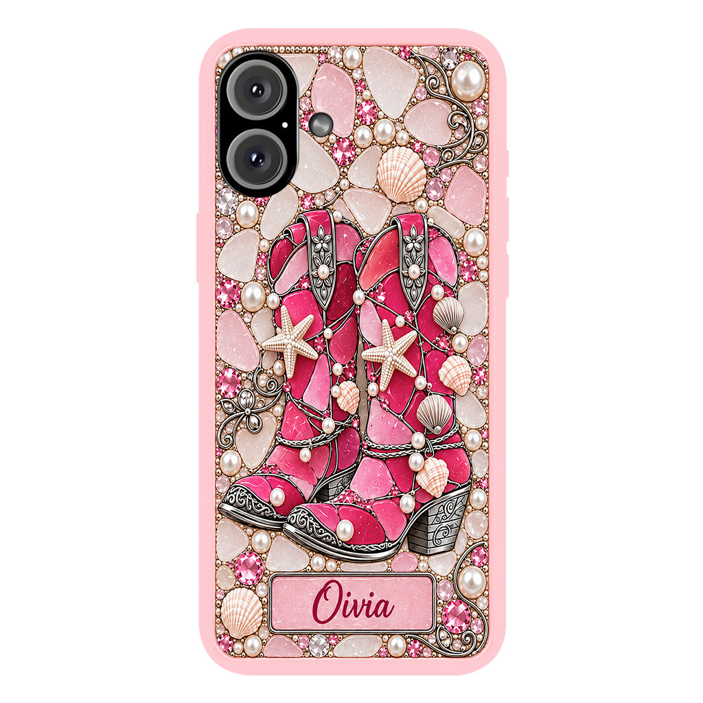 Cowgirl Boots - Personalized Cowgirl Full Print Phone Case