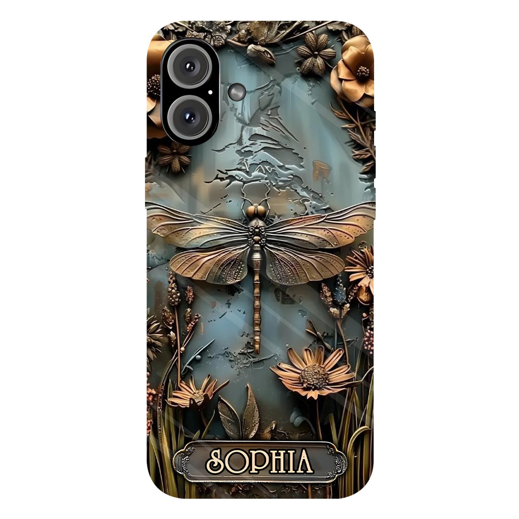 Beautiful Drafgonfly, Butterfly, Hummingbird - Personalized Gardening Full Print Phone Case