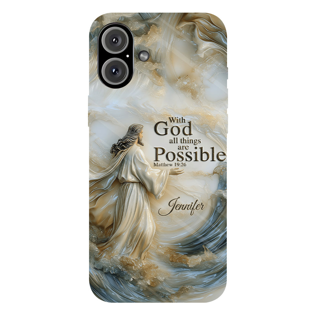 With God - Personalized Christian Full Print Phone Case