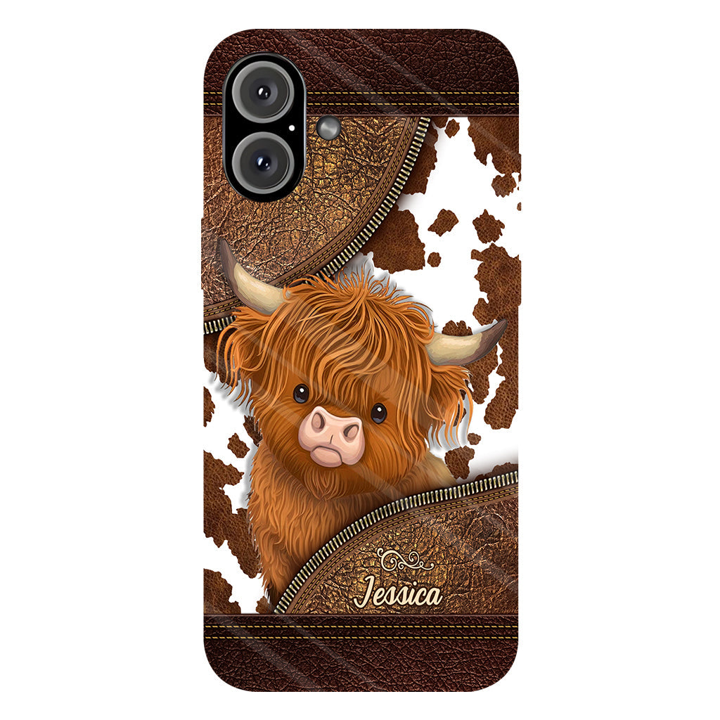 Just A Girl Who Loves Highland Cow - Personalized Full Print Phone Case