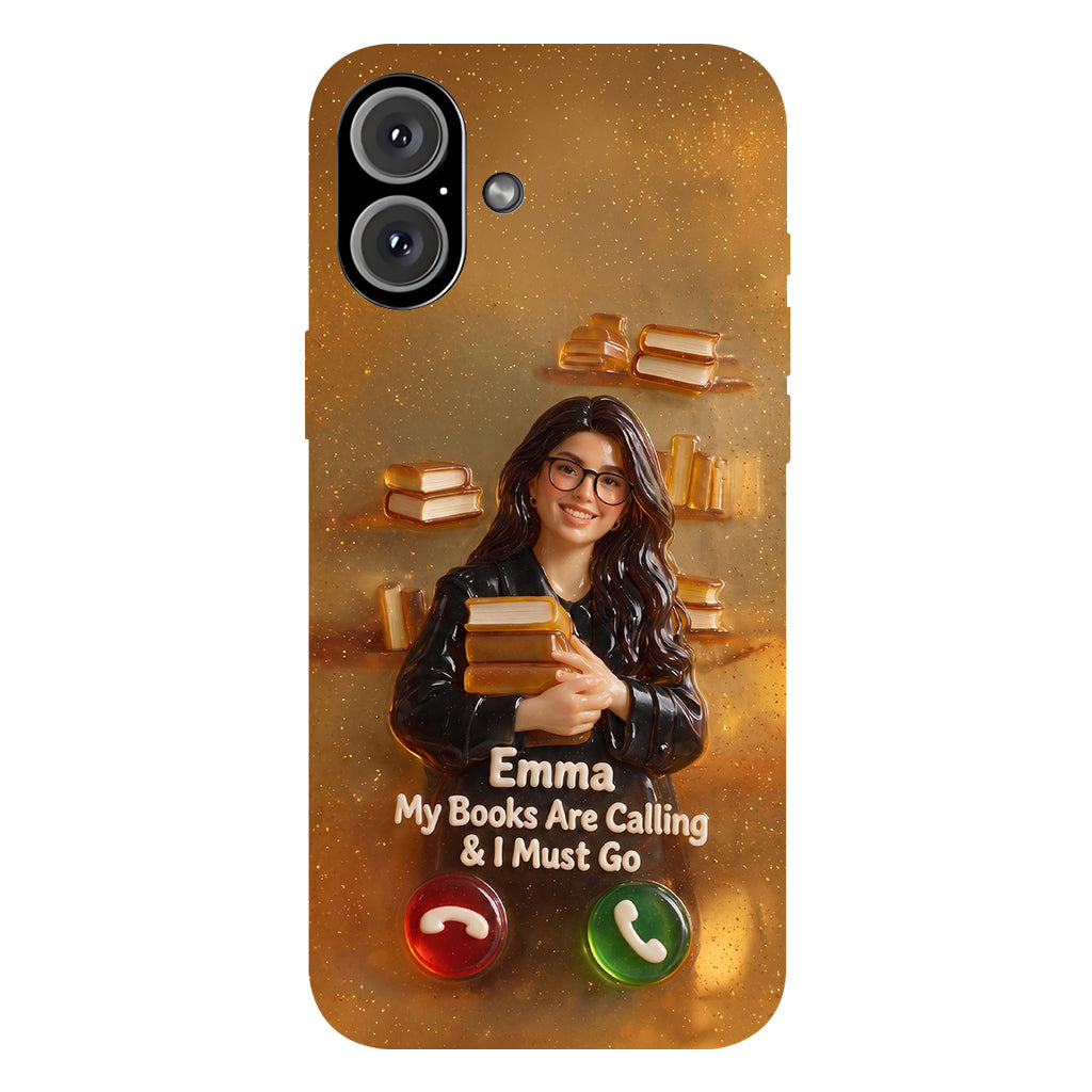My Books Are Calling & I Must Go - Personalized Book Full Print Phone Case