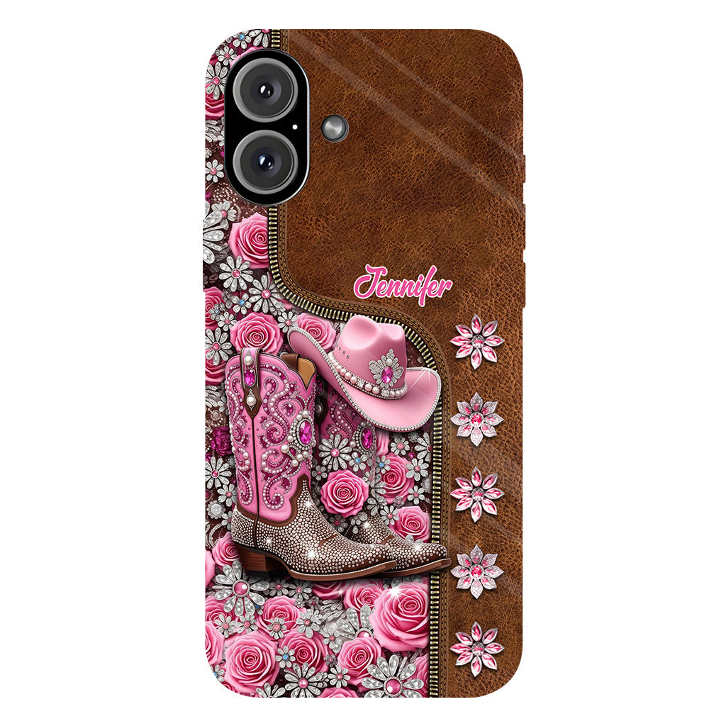 Beautiful Cowgirl Boots - Personalized Cowgirl Full Print Phone Case