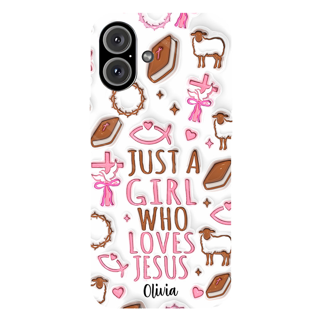 Just A Girl Who Loves Jesus - Personalized Christian Full Print Phone Case
