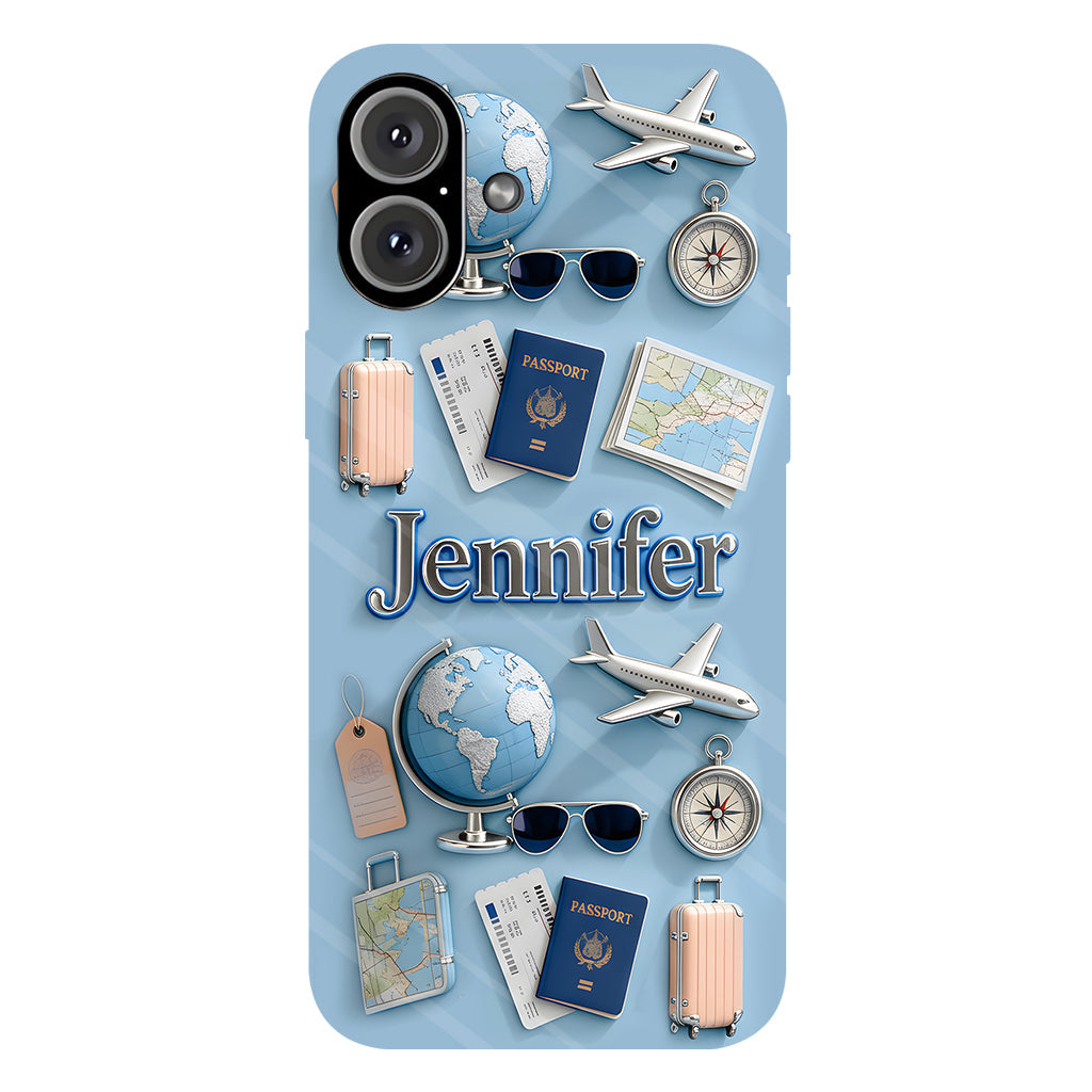 Just A Girl Who Loves Travelings - Personalized Travelling Full Print Phone Case