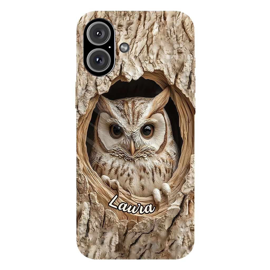 Hollow Watcher - Personalized Owl Full Print Phone Case