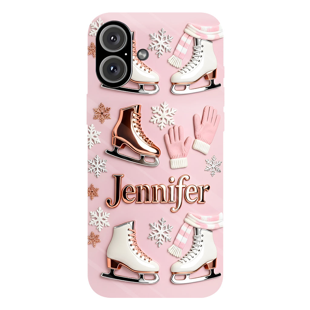 Ice Skating Makes Me Happy - Personalized Ice Skating Full Print Phone Case