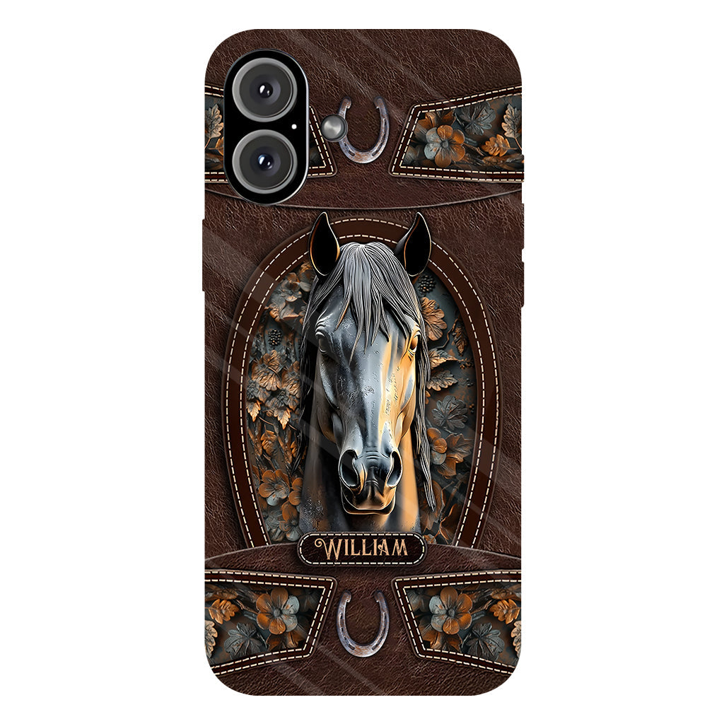 Love Horse - Personalized Horse Full Print Phone Case