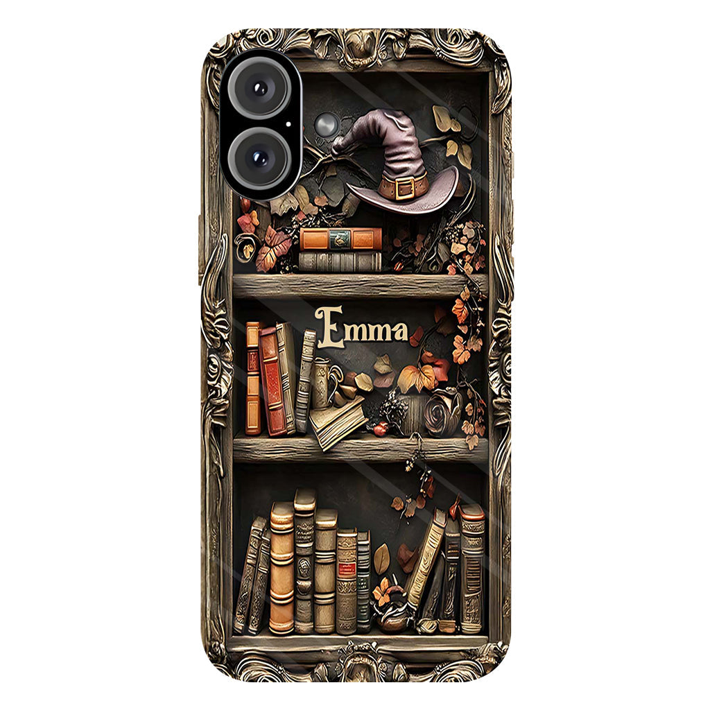 Hat And Books - Personalized Witch Full Print Phone Case