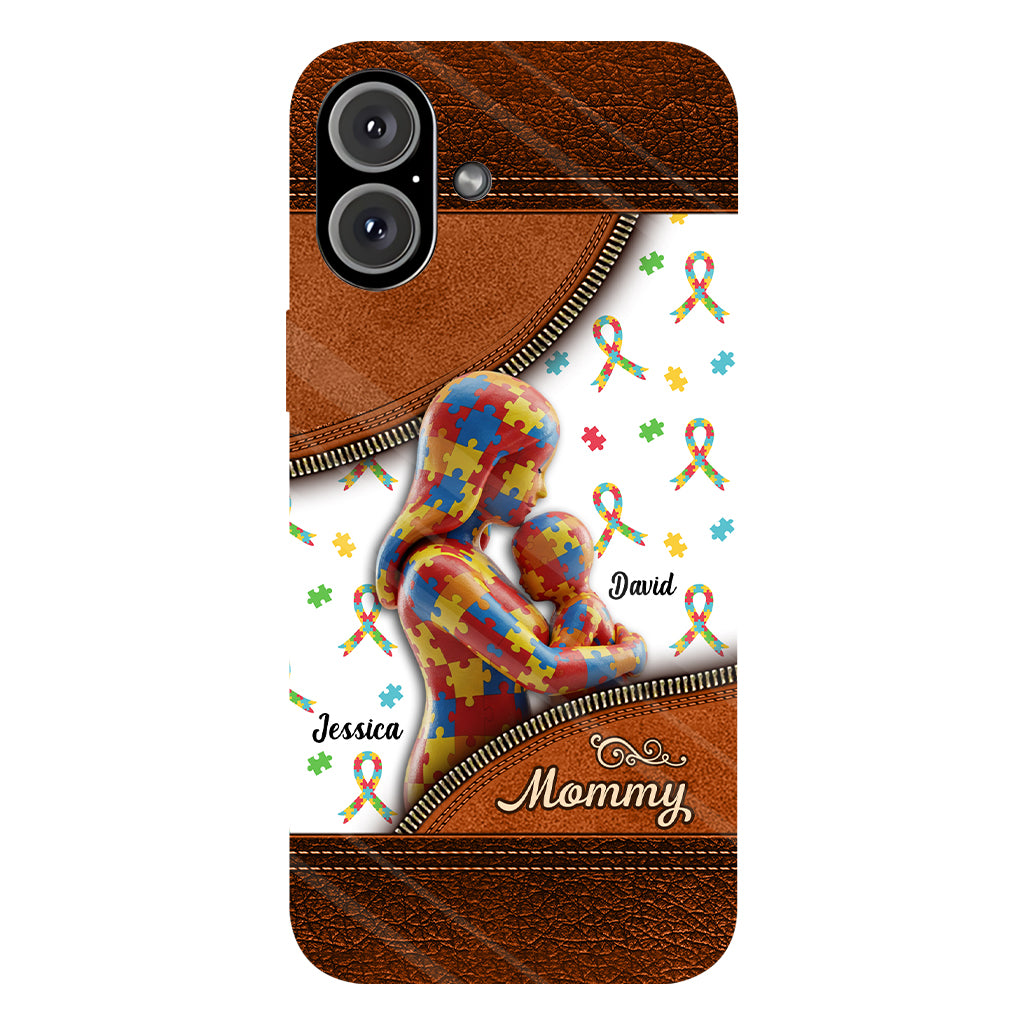 The Love Of A Mother - Personalized Autism Awareness Full Print Phone Case