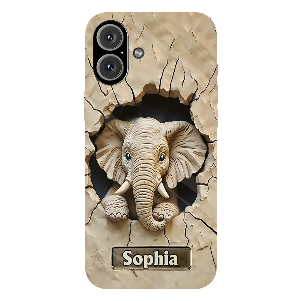 Love Elephant - Personalized Elephant Full Print Phone Case