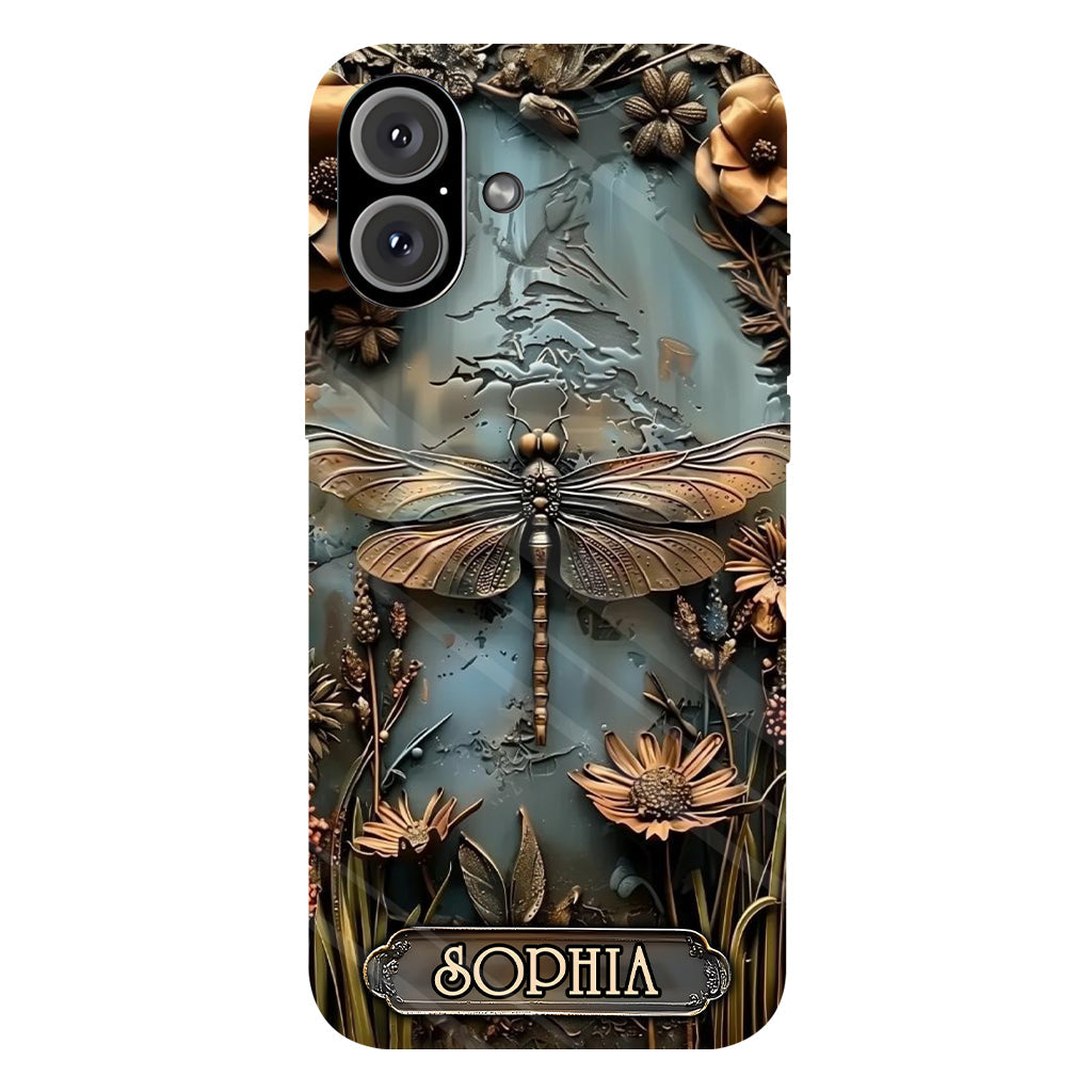 Beautiful Drafgonfly, Butterfly, Hummingbird - Personalized Gardening Full Print Phone Case
