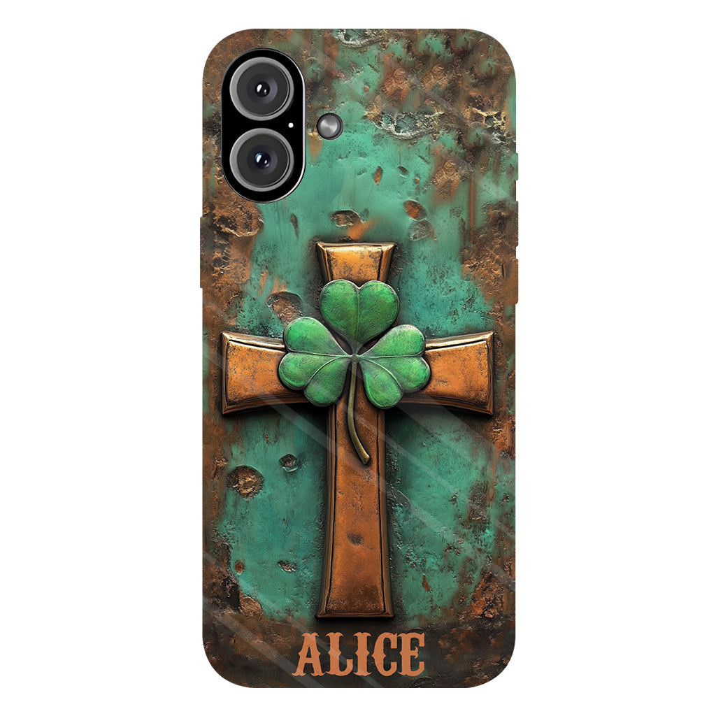 Vintage Irish Cross - Personalized Saint Patrick's Day Full Print Phone Case