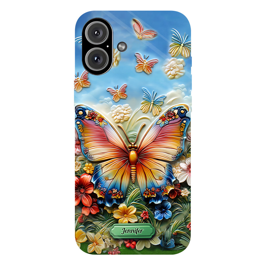 Beautiful Butterfly Bee Dragonfly Hummingbird - Personalized Butterfly Full Print Phone Case