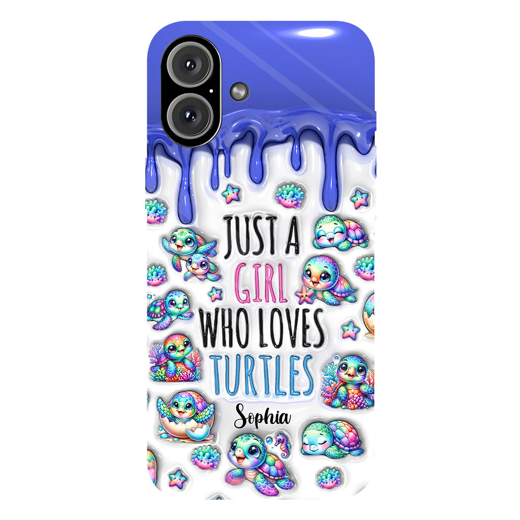 Just A Girl Who Loves Turtles - Personalized Turtle Full Print Phone Case